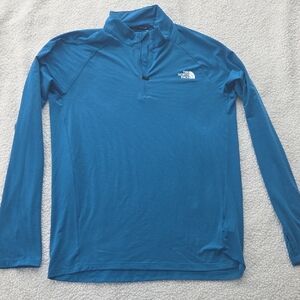 The North Face Mens Medium Teal Long Sleeve Half-Zip